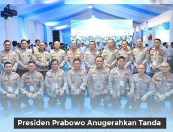 Presiden Prabowo Anugerahkan Tanda Kehormatan Kepada Polri Atas Kontribusi Nyata Dukung Ketahanan Pangan Nasional  