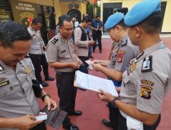 Cegah Pelanggaran Personel, Polsek Indralaya Gelar Gaktibplin selesai Apel Pagi