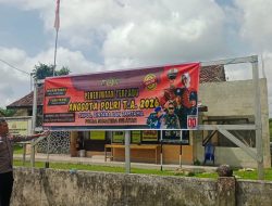 Polsek Muara Kuang Pemasangan Spanduk Penerimaan Terpadu Anggota Polri T.A 2026
