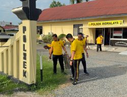 Polsek Indralaya Laksanakan Kegiatan Belida Asri, Wujudkan Lingkungan Mako Bersih dan Asri