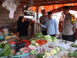 Wabup Ardani Cek Ketersediaan-Harga Bahan Pokok di Pasar Pagi Indralaya