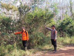 Polsek Muara Kuang Laksanakan Patroli Terpadu Pencegahan Karhutla di Wilayah Rawan