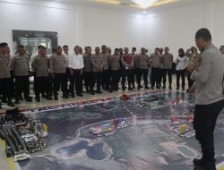 Kapolsek Muara Kuang dan anggota mengikuti kegiatan Tactical Floor Game