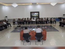 Kapolsek Indralaya dan anggota mengikuti kegiatan Tactical Floor Game*