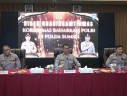 Bhabinkamtibmas Polsek Indralaya mengikuti kegiatan Binev Korbinmas Baharkam Polri