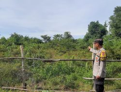 Cuaca Panas, Personil Polsek Muara Kuang Laksanakan Patroli Antisipasi Karhutla