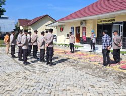 Kapolsek Tanjung Batu Pimpin Apel Pagi, Siagakan Personel Pada Hari Buruh Internasional (May Day)