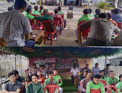 Wakapolsek Indralaya mengikuti peresmiam Kedai Ado melalui daring,  di Kedai BBK Polres Ogan Ilir