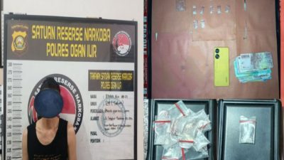 Satres Narkoba Polres Ogan Ilir, Amankan 17 Paket Shabu Di Wilayah Pemulutan