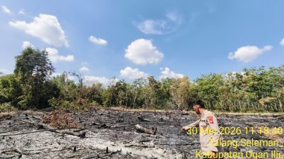 Polsek Tanjung Batu Lakukan Pengecekan Titik Hotspot di Desa Talang Seleman, Api Berhasil Dipastikan Padam