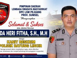 DPC LSM Pejuang Provinsi Sumsel Ucapkan Selamat atas Jabatan Baru Kanit Reskrim Polsek Bayung Lincir