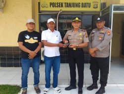 Operasi Senpi Musi 2026 : Dukung Kesadaran Warga Kades Embacang Serahkan Senpi Rakitan Warga Ke Polsek Tanjung Batu