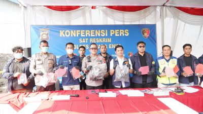 Satreskrim Polres Muara Enim Tindak Tegas PETI, Ringkus Belasan Tersangka Empat Ekskavator dan Lima Truk Batubara Ilegal Disita
