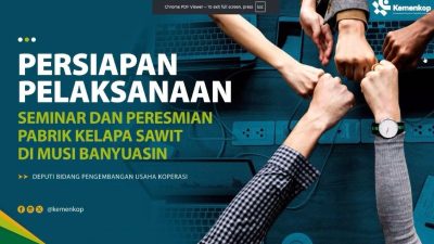 Muba Bersiap Sambut Presiden, Peresmian Pabrik KUD Sejahtera Jadi Sorotan Nasional