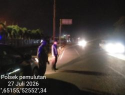 Personel Polsek Pemulutan Gelar Patroli Malam Hari, Antisipasi Kejahatan 3C dan Premanisme