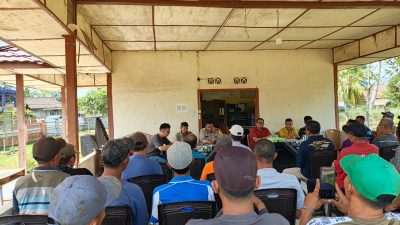 Belum Temui Kesepakatan Pembahasan Tapal Batas, Polsek Muara Kuang Pastikan Situasi Tetap Aman dan Kondusif