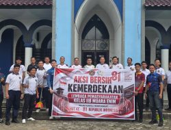 Lapas Muara Enim Ikuti Gelar Aksi Bersih-Bersih, Sambut HUT ke-81 Republik Indonesia