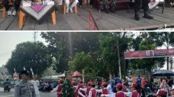 Polsek Tanjung Batu Hadir dan Amankan Kegiatan Gerak Jalan Semarak HUT RI ke-81