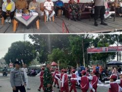 Polsek Tanjung Batu Hadir dan Amankan Kegiatan Gerak Jalan Semarak HUT RI ke-81