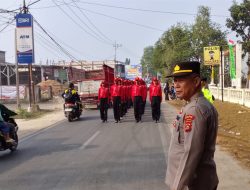 Jaga Keamanan Gerak Jalan Tingkat SMA Dan Umum, Polsek Tanjung Batu Siapkan Pengamanan Penuh Semarak HUT RI ke-81