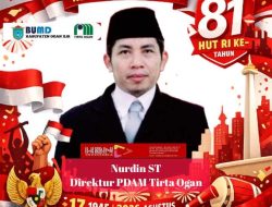 Direktur dan Seluruh Keluarga Besar PDAM Tirta Ogan Mengucapkan Dirgahayu HUT RI ke-81