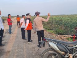 Polisi dan BPBD Temukan Titik Api di Lahan PT BRU Wilayah Rantau Bayur Banyuasin