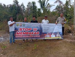 Cegah Karhutla, Bhabinkamtibmas Gelumbang Edukasi Warga Desa Suka Jaya
