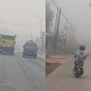 Warga Banyuasin Kaget, Bangun Pagi Sesak Nafas Dampak Kabut Asap Karhutla