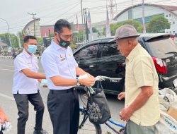 BKPSDM Muba Bagikan Masker ke Masyarakat