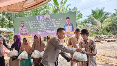 Bedah Rumah Tahun 2026: Kapolsek Tanjung Batu Pimpin Peletakan Batu Pertama di Desa Embacang