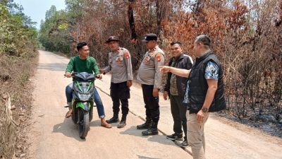 Kapolsek Tanjung Batu Didampingi Kasubsektor Lubuk Keliat Dan Sekcam, Sampaikan Imbauan Tegas Cegah Karhutla
