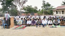 Polsek Tanjung Batu Hadiri Sholat Istisqo di Payaraman, Kapolsek Sampaikan Imbauan Pencegahan Karhutla