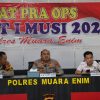 Polres Muara Enim Matangkan Operasi Sikat I Musi 2026, Sasar 3C dan Premanisme