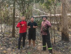 Pemuda dan Tim BPBD Banyuasin Siaga Karhutlah di Desa Pelajau