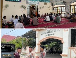 Jumat Religi Dan Mobil Senyum, Kapolsek Tanjung Raja Sampaikan Imbauan Kamtibmas Kepada Warga Desa Seridalam