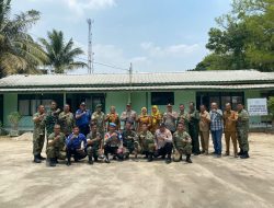HUT TNI KE-81: Polsek Tanjung Batu Bersama Camat Tanjung Batu Dan Payaraman Anjangsana di Koramil 402-06 Tanjung Batu   