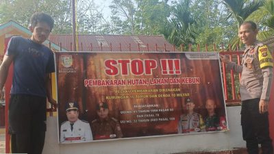 Cegah Karhutla di Musim Kemarau, Bhabinkamtibmas Betung Edukasi Warga Talang Ipuh