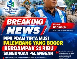 Pipa PDAM Tirta Musi Palembang yang Bocor Berdampak 21 Ribu Sambungan Pelanggam