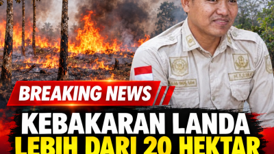 Kebakaran Landa Lebih dari 20 Hektar Kebun Karet di Desa Tanjung Beringin, Kepala Desa Desak Bantuan Alat Pemadam